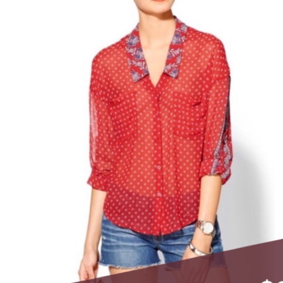 Free People Boho Sheer ‘Easy Rider’ Bandana Top - Picture 5 of 5